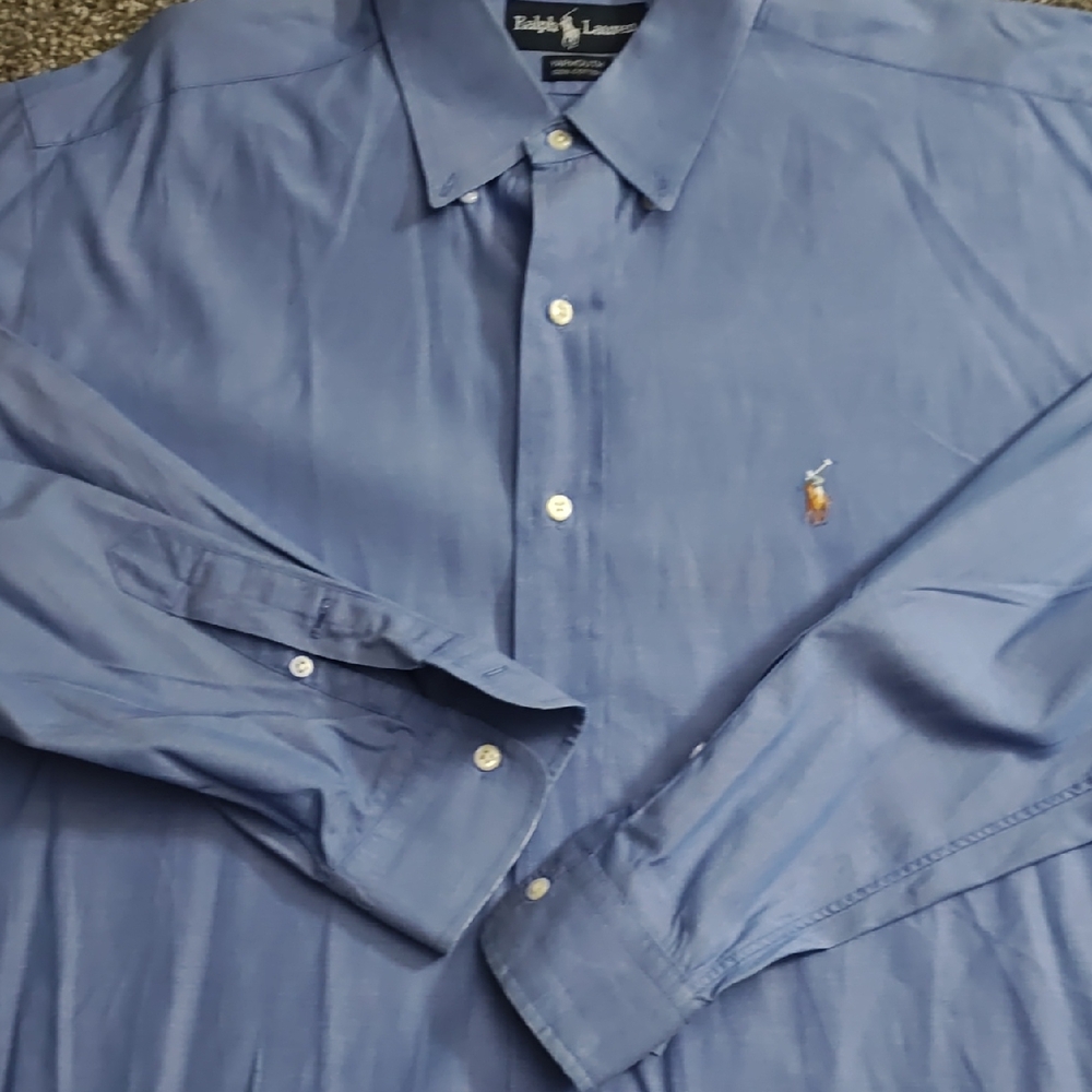 Ralph Lauren Men's Light Blue Button Down Shirt